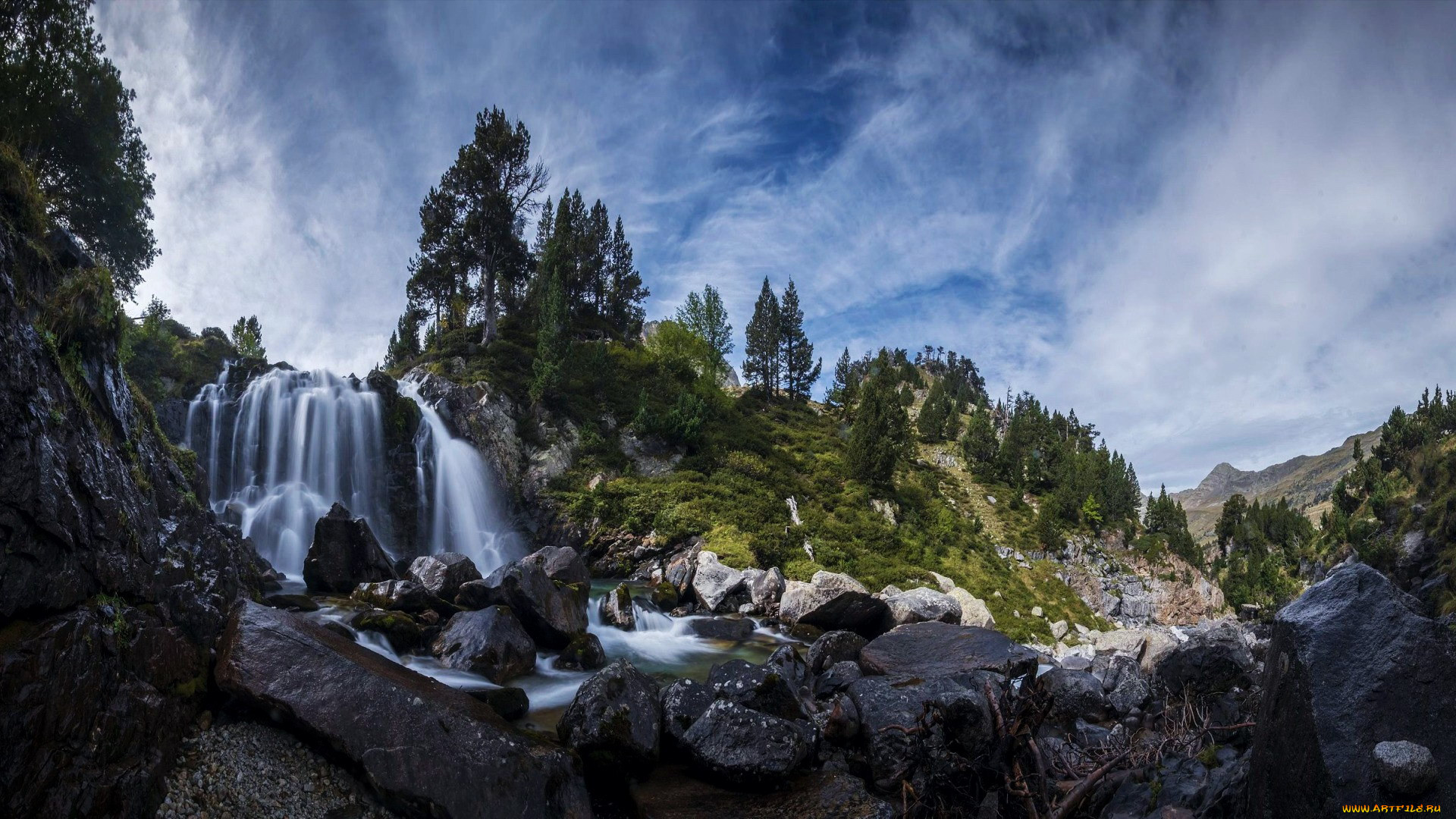 aigualluts waterfall, aragon, spain, , , aigualluts, waterfall